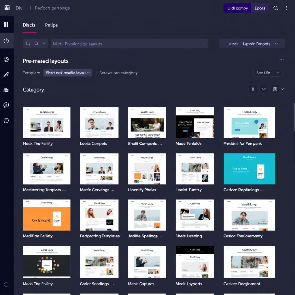 Divi pre-made layouts library Divi pre-made layouts library