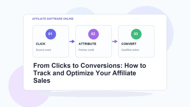 AffiliateSoftwareOnline infographic for From Clicks to Conversions: How to Track and Optimize Your Affiliate Sales