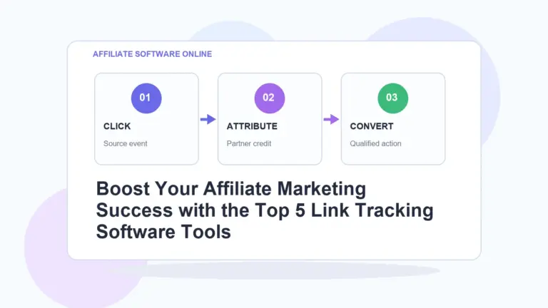 AffiliateSoftwareOnline infographic for Boost Your Affiliate Marketing Success with the Top 5 Link Tracking Software Tools