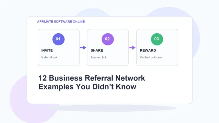 AffiliateSoftwareOnline infographic for 12 Business Referral Network Examples You Didn't Know