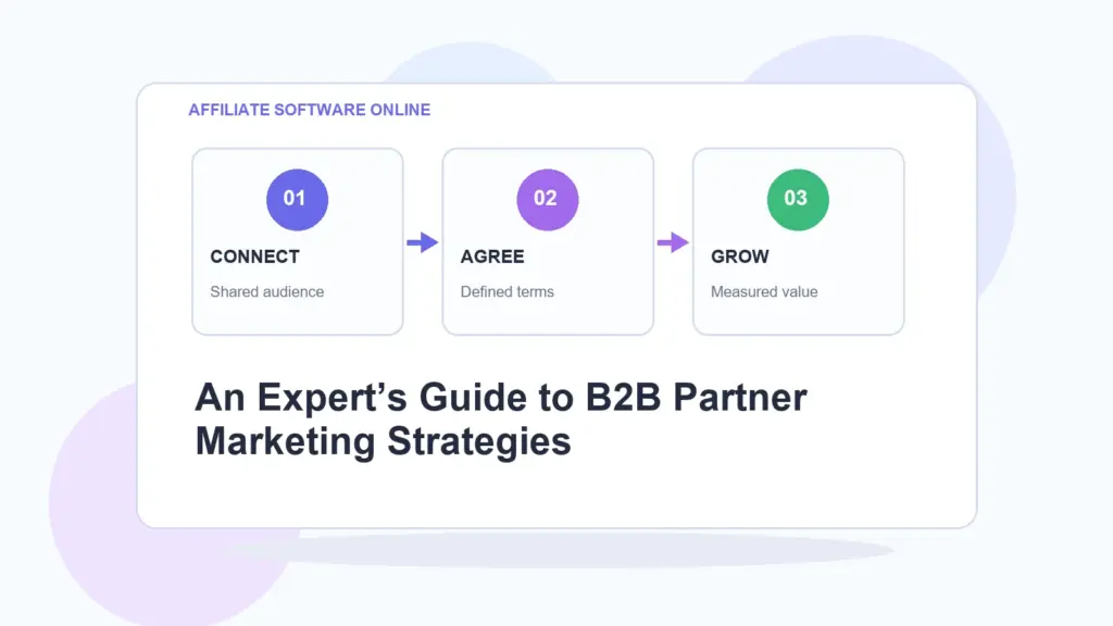AffiliateSoftwareOnline infographic for An Expert's Guide to B2B Partner Marketing Strategies